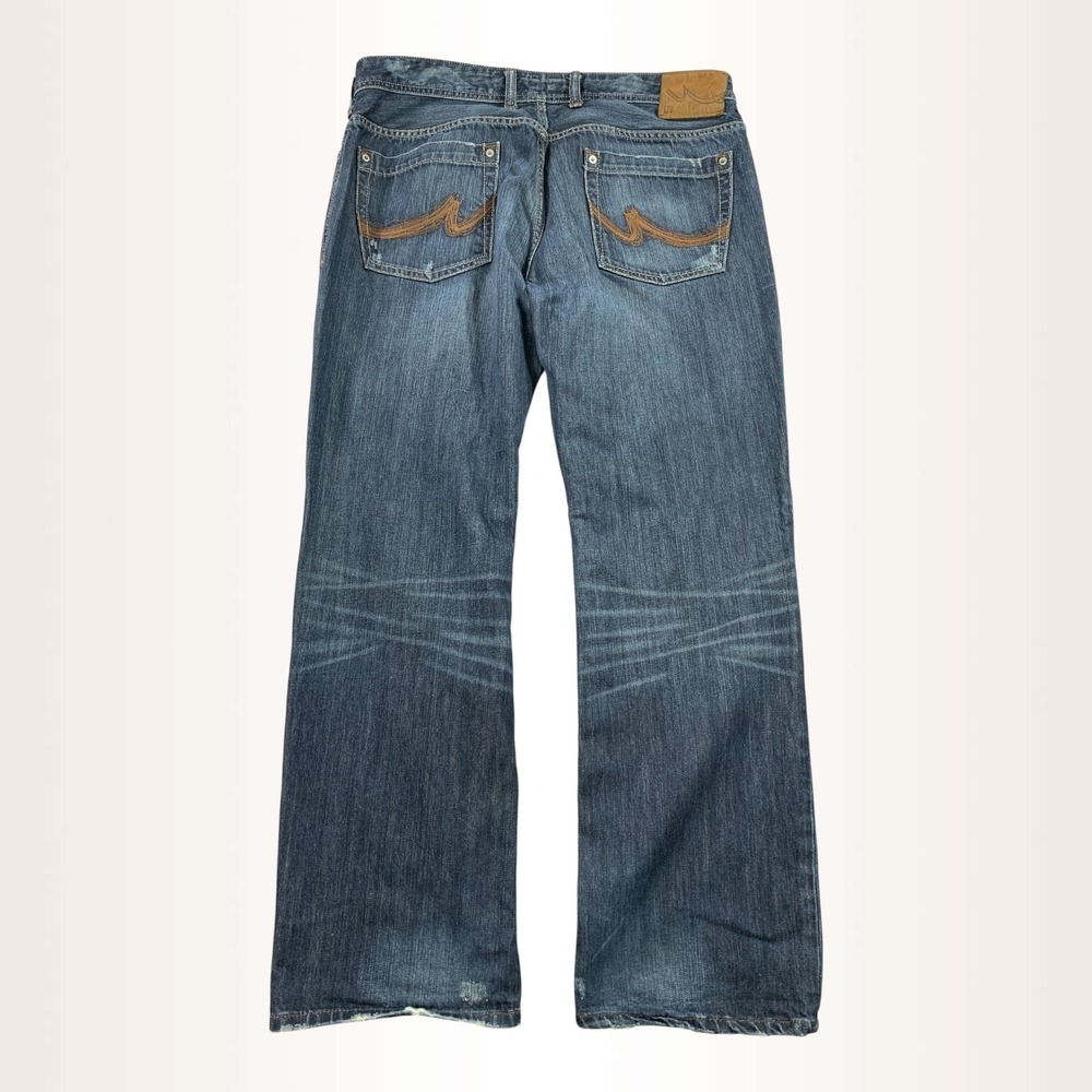 LTB 1948 Paul Jean Men 38x31 Blue Relaxed Straight Whiskered‎ Fade Embroidered
